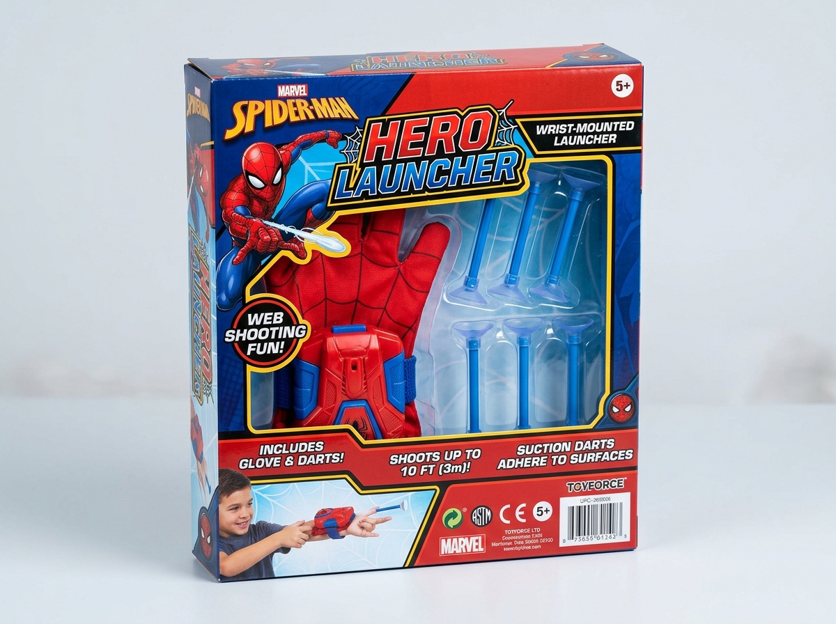 Official Retail Box Packaging for Hero Launcher Wrist Toy Set